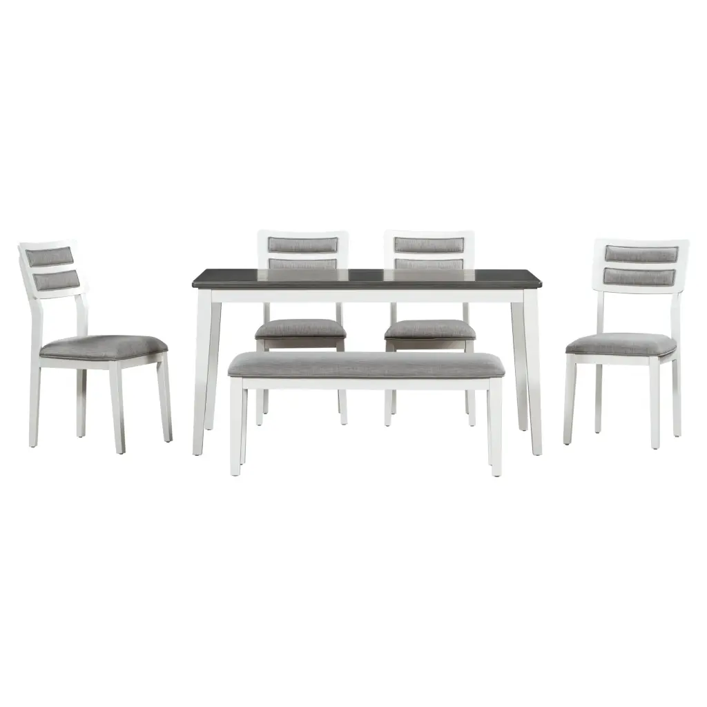 Timeless Traditional Style 6 Piece Dining Set Table and Chairs trexm