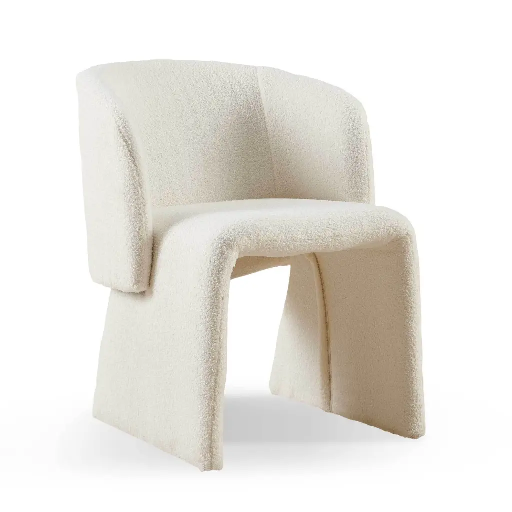 Modern Accent Chair White Single Sofa Chair Upholstered Side Chair Living Room bn smart home w1164