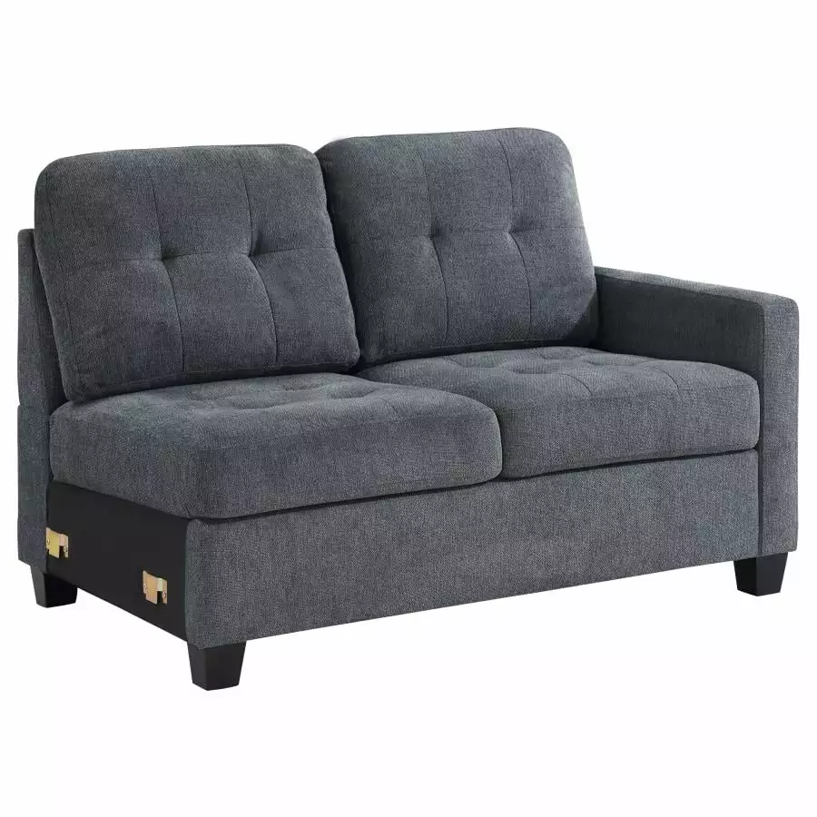 Georgina Upholstered Armless Chair Steel Beige Living Room or Office Coaster Company