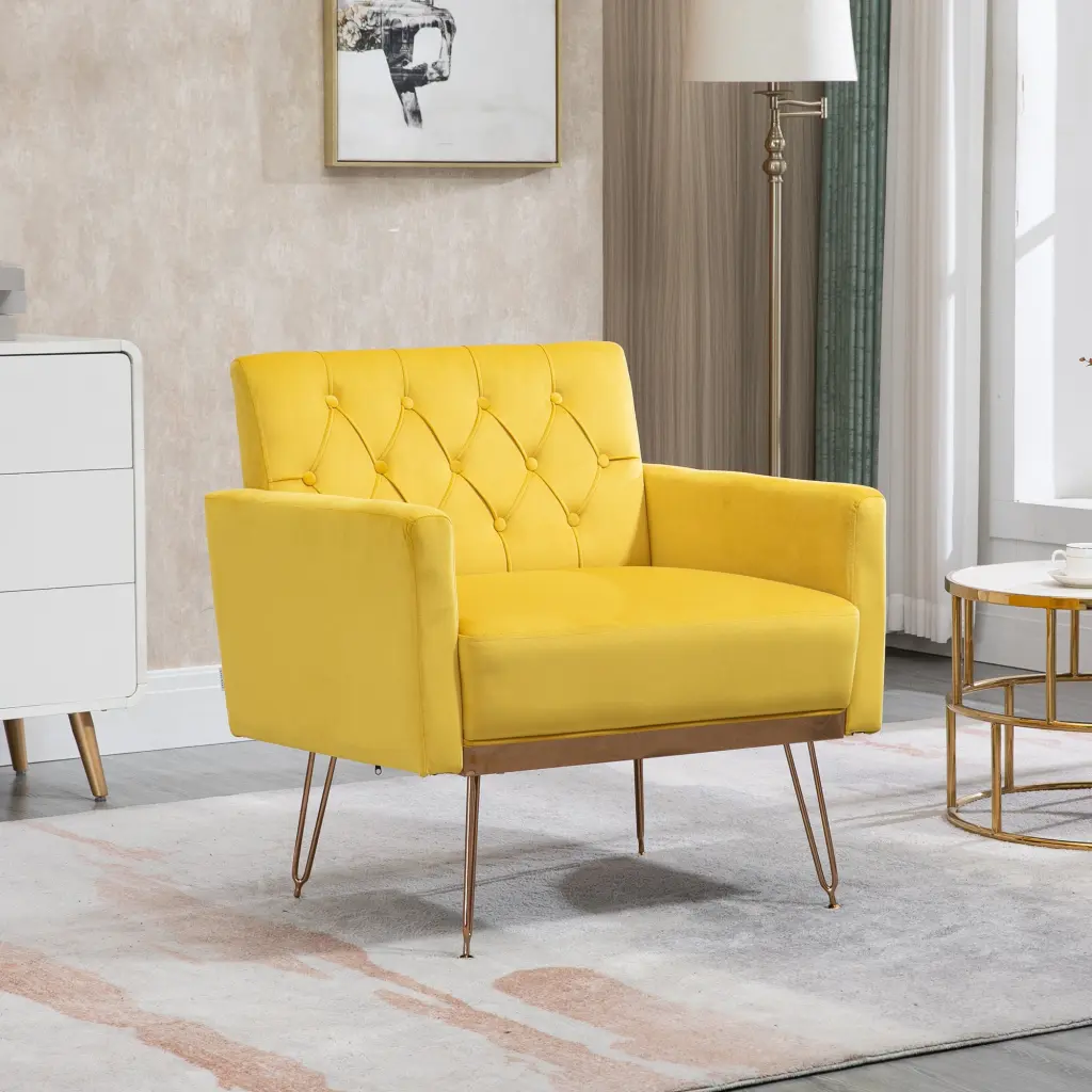 Coolmore Velvet Armchair Single Sofa Modern Tufted Upholstered Side Recliner coolmore w-395