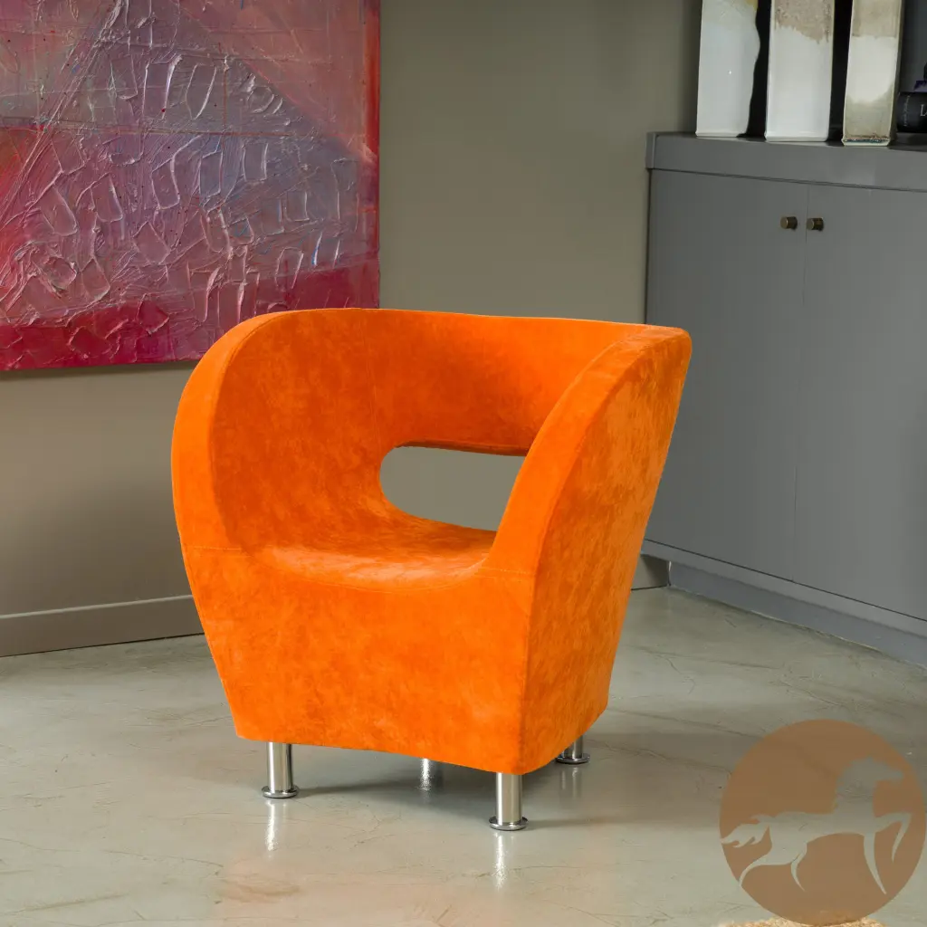 Venus Modern Chair Orange Fabric Living Room nh-cloudhouse