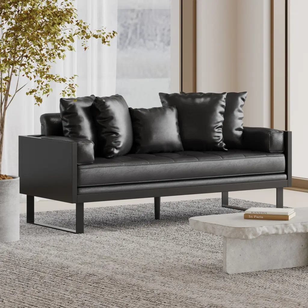 Seat Black Pu Upholstered Chair nh-inmax