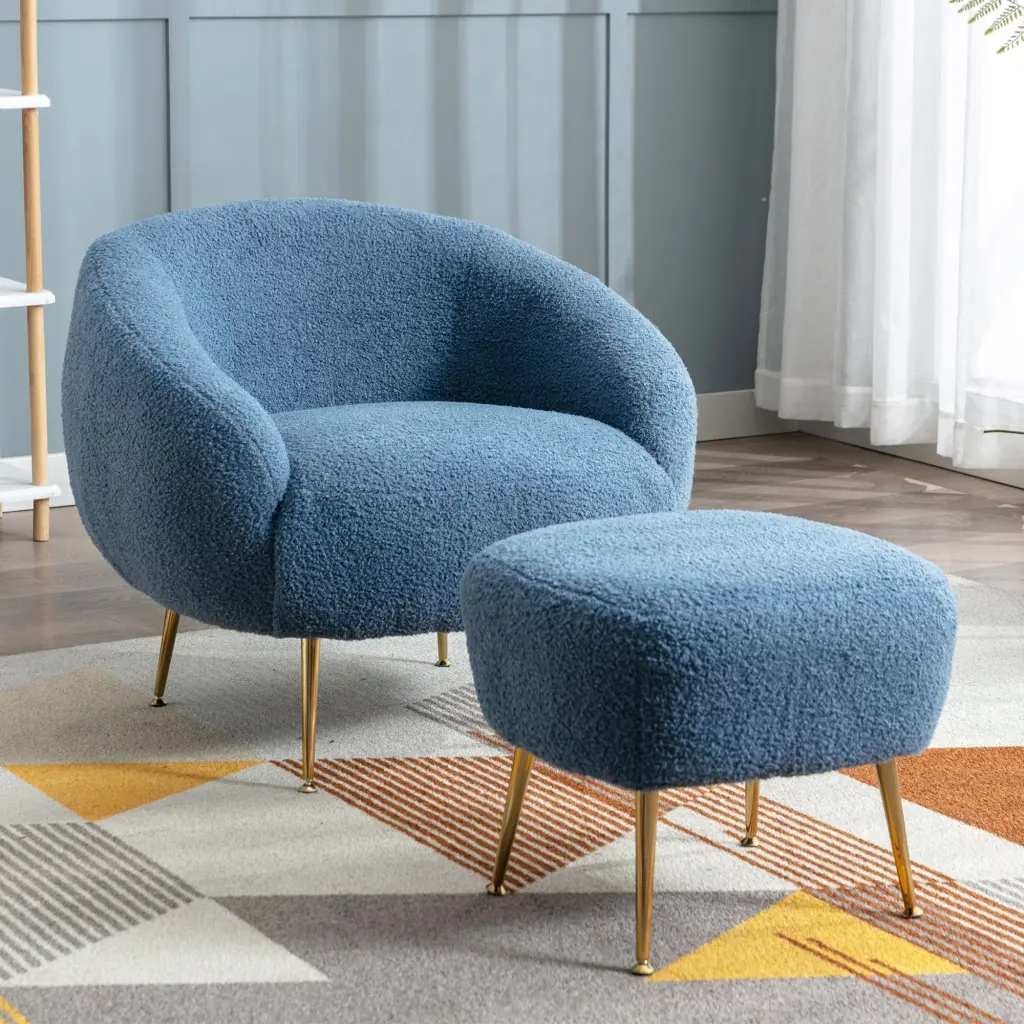 Orisfur Modern Comfy Leisure Accent Chair Teddy Short Plush Particle oris fur.