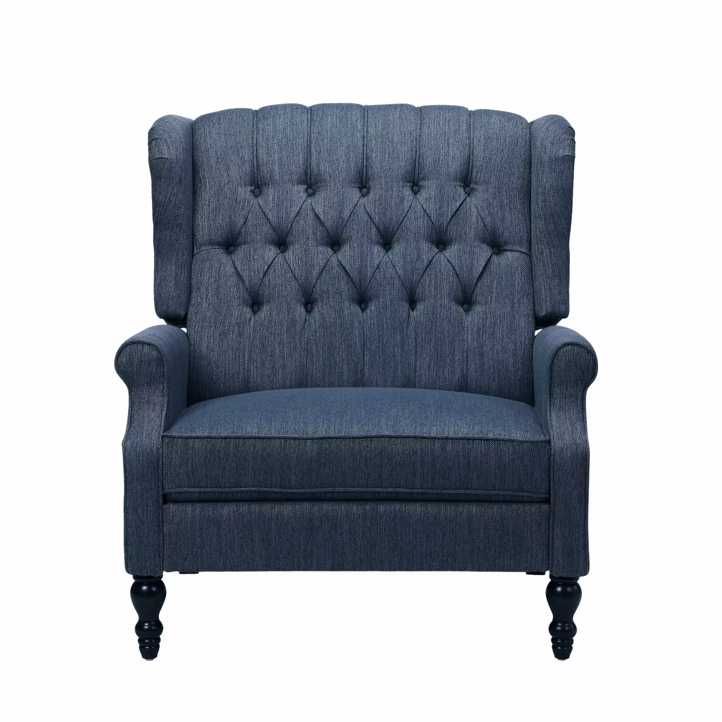 Modern Button-Tufted High Wingback Adjustable Recliner Chair Thick Cushion Ashion