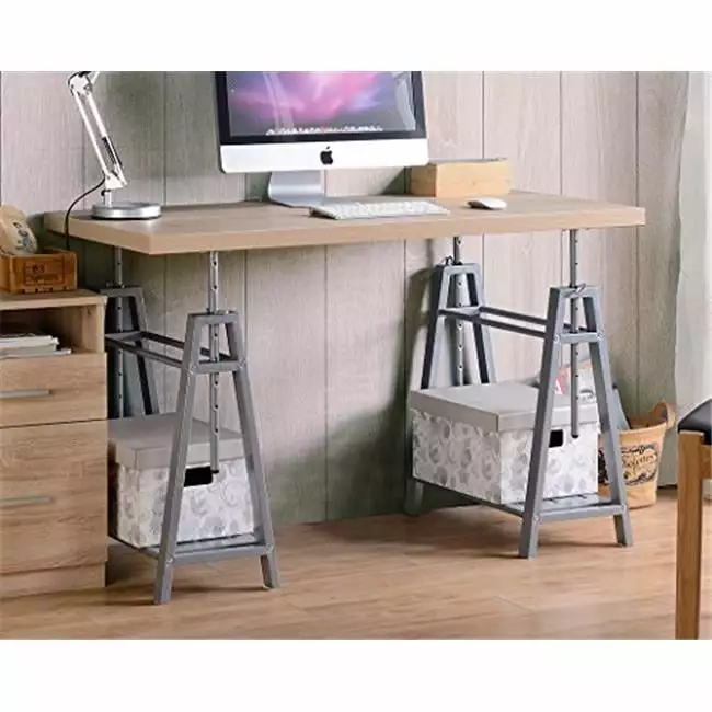 American Furniture Classics Adjustable Height Writing Desk Sturdy Metal Base