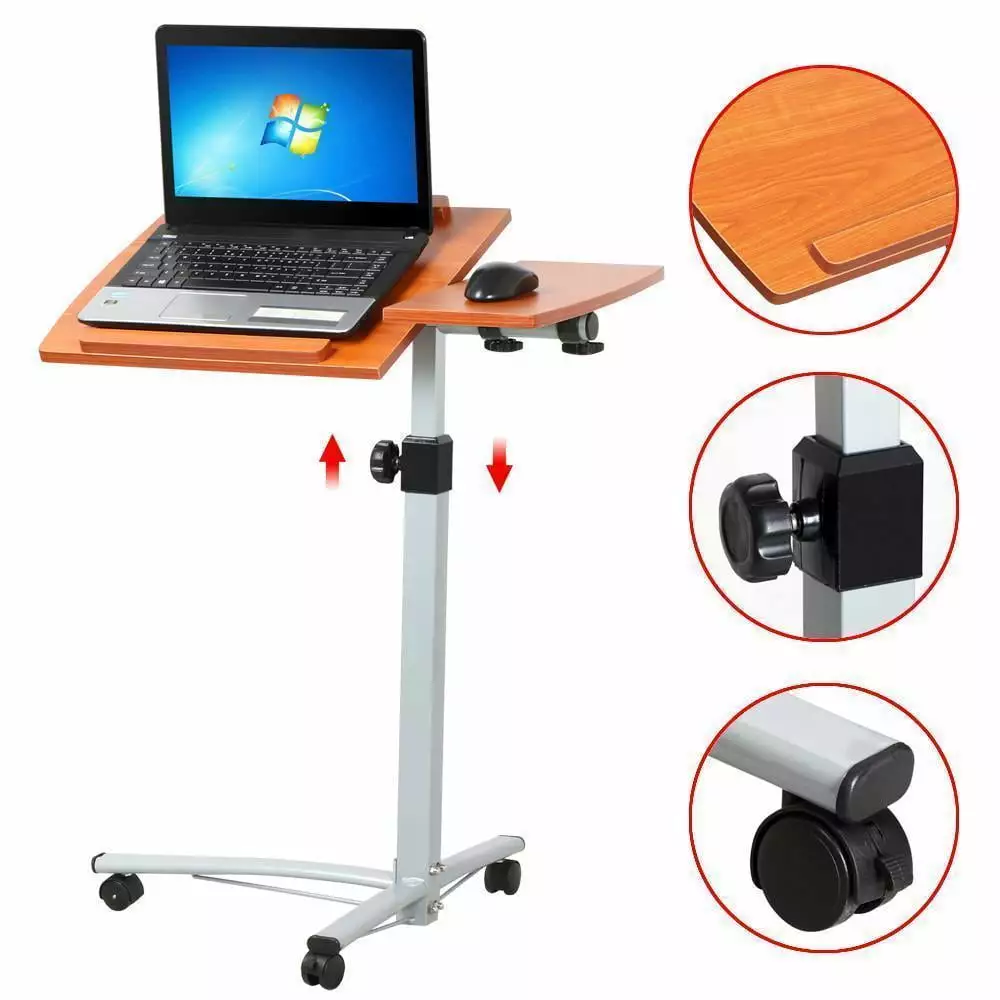 Zimtown Adjustable Table Multifunctional Lifting Computer Desk Brown Home Office FCH