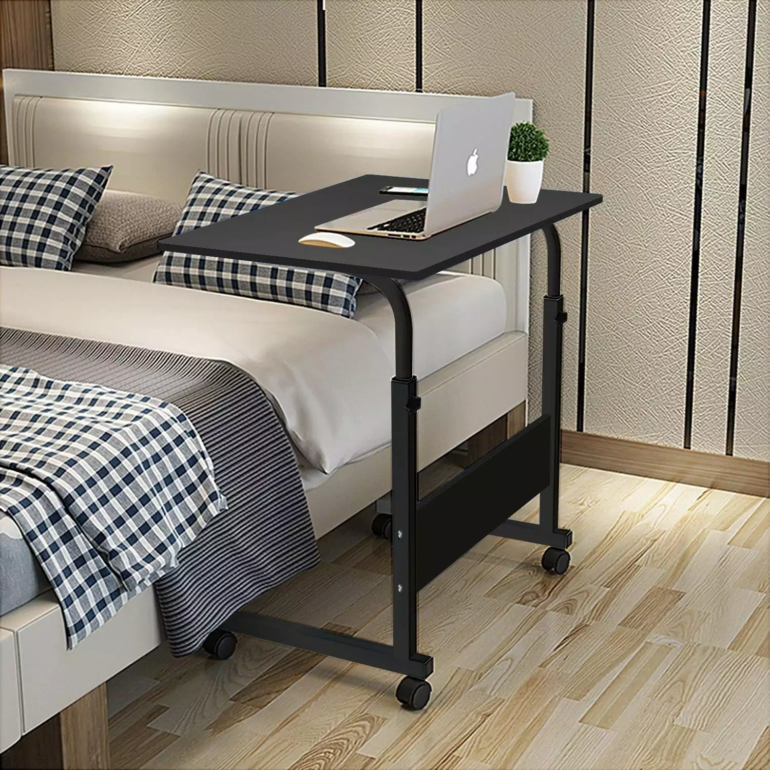 Ktaxon Computer Desk Home Office Study PC Laptop Writing Table Height Adjustable Hospital & Home Black