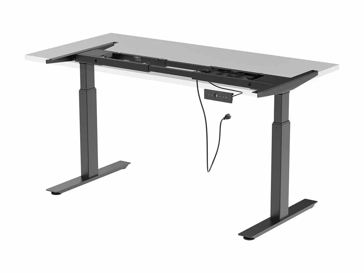 Monoprice Dual Motor Folding Sit Stand Desk Frame Workstream Collection 265 lbs Capacity