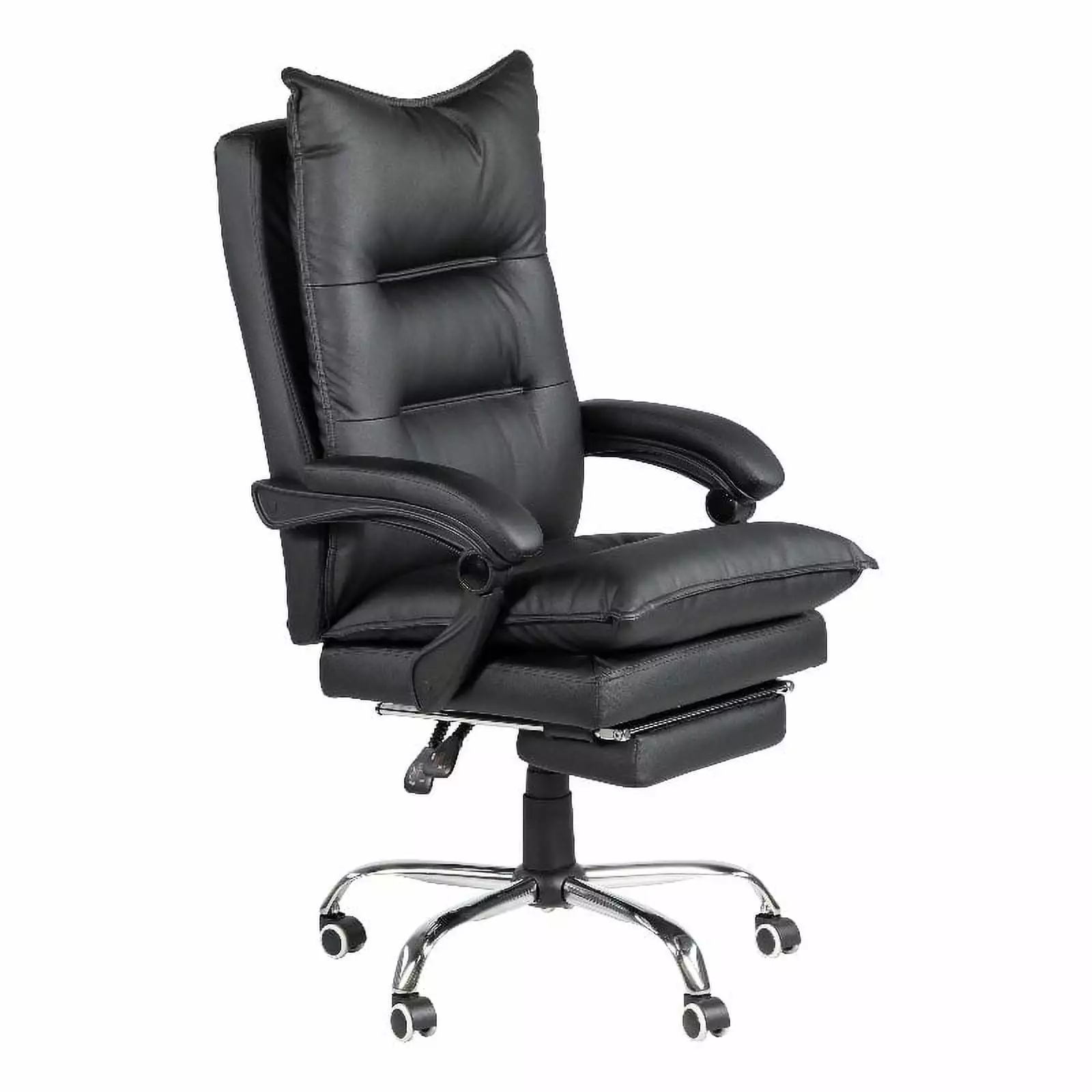 Furniture America Otten Faux Leather Adjustable Reclining Chair Black
