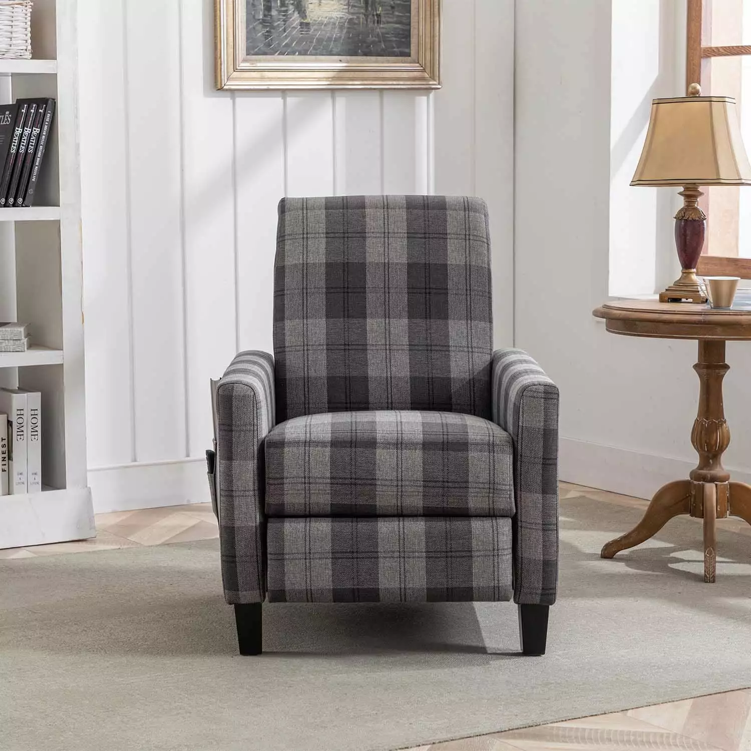 Niteris Adjustable Gray Cloth Chair Adjustable Backrest Angle Ultimate Comfort and Convenience