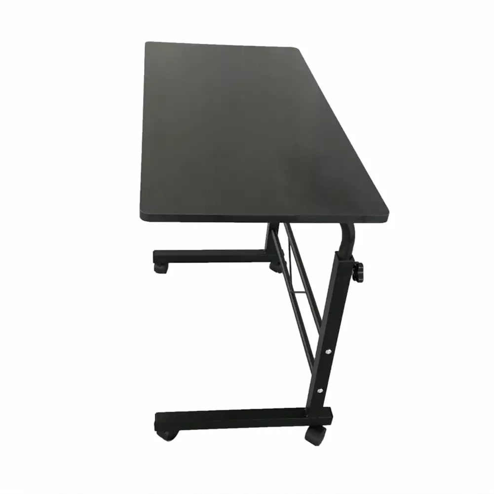 Kitsin Black Adjustable Height Standing Desk Movable Computer Table Pipe Rack