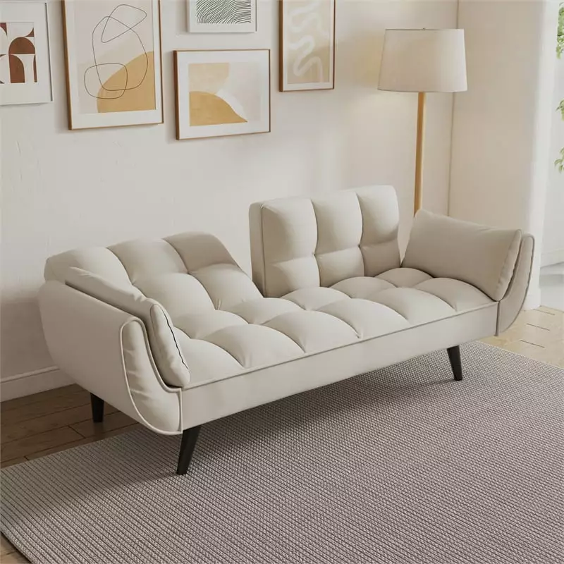 CRO Decor Soft Beige Sofa Suitable Small Spaces Apartment Bedrooms