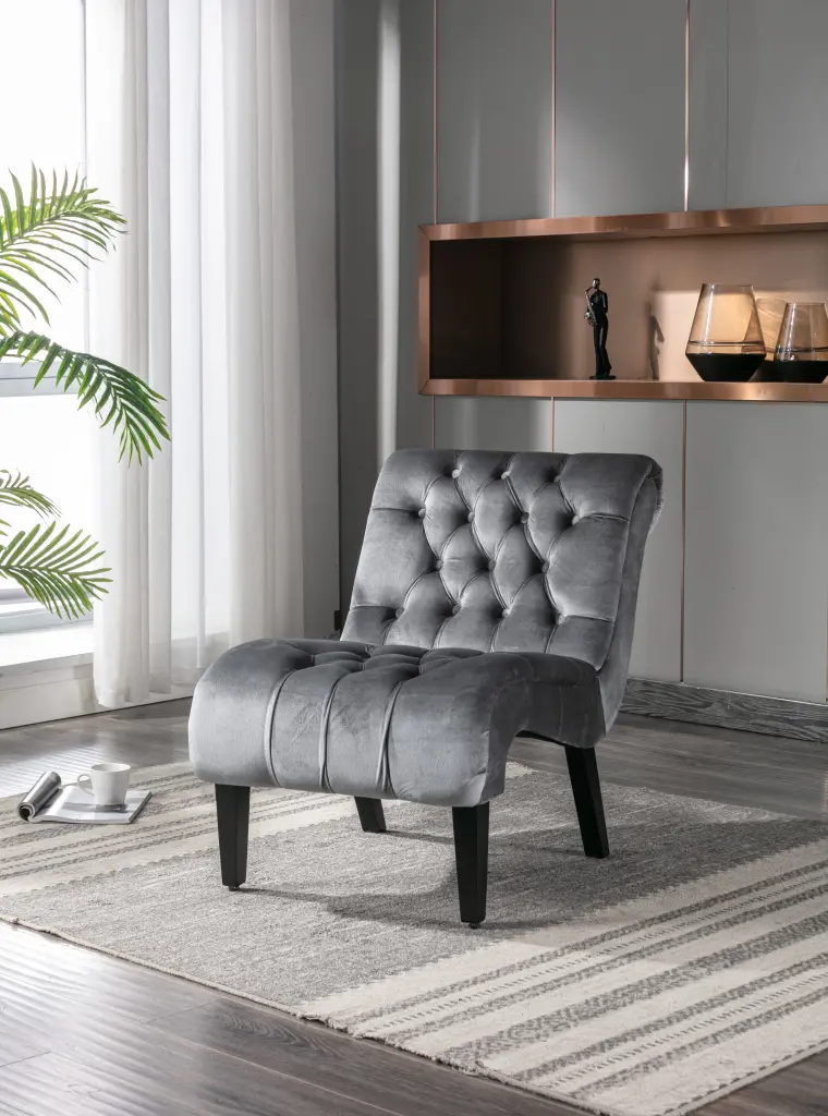 Coolmore Modern Velvet Armless Accent Living Room Chair Leisure Chair coolmore w-395