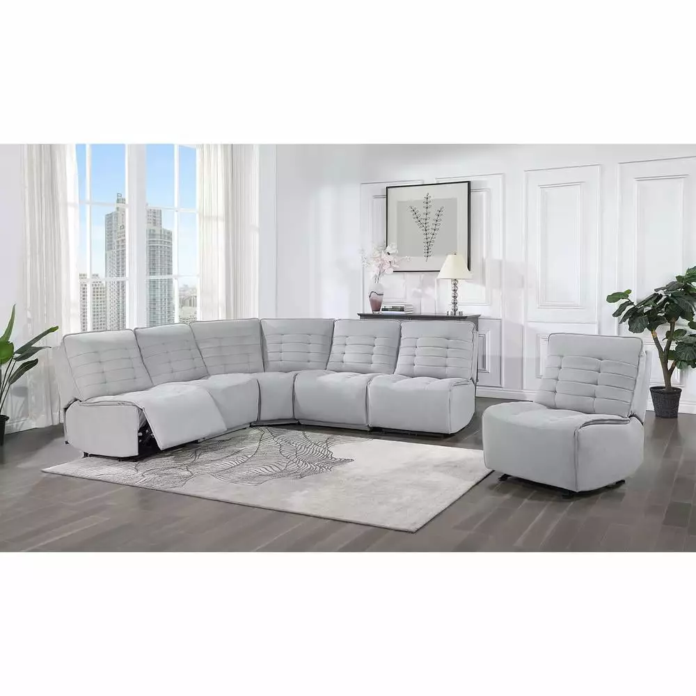 Global Furniture Grey Power Armless Recliner Chair Modern Living Global Furniture USA