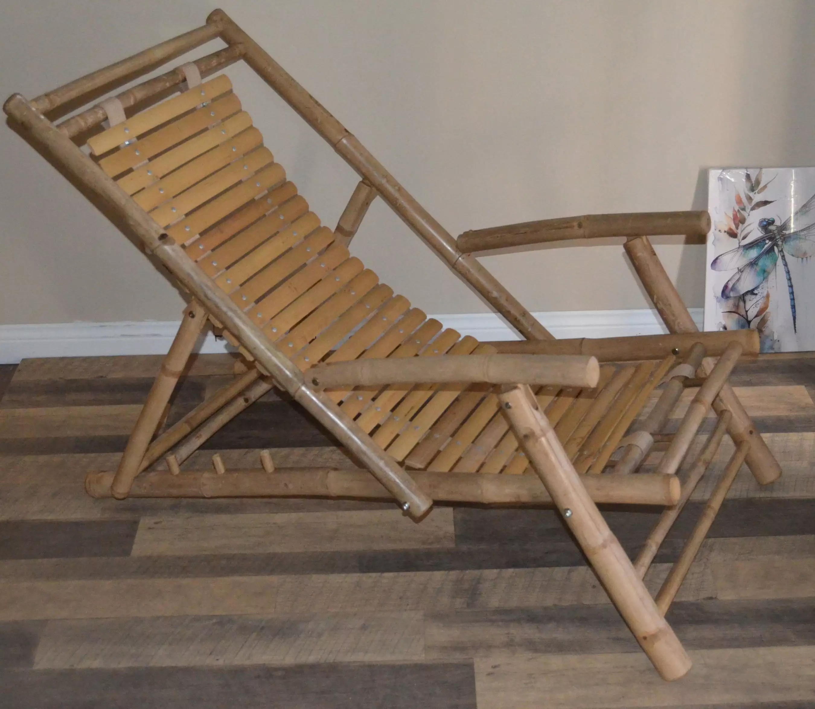Bamboo Recliner Chair Set 2 4 Reclining Positions Outdoor Lounge Chairs Bamboo54