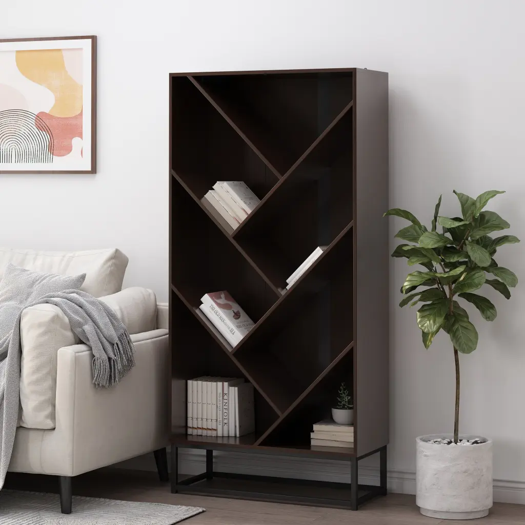 Dark Grey Wood Bar Cabinet Stylish Home Bar Storage Furniture nh-perfect home