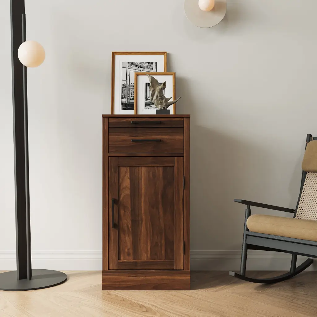 Brown Walnut Color Modular Wine Bar Cabinet Buffet Cabinet Hutch shouguang simaite trade co.ltd