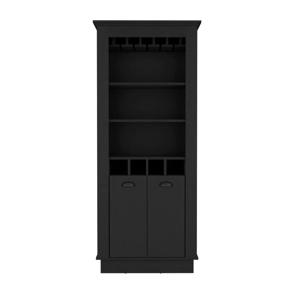 Bar Cabinet Provo Living Room Black Particle Board Storage treevol furniture