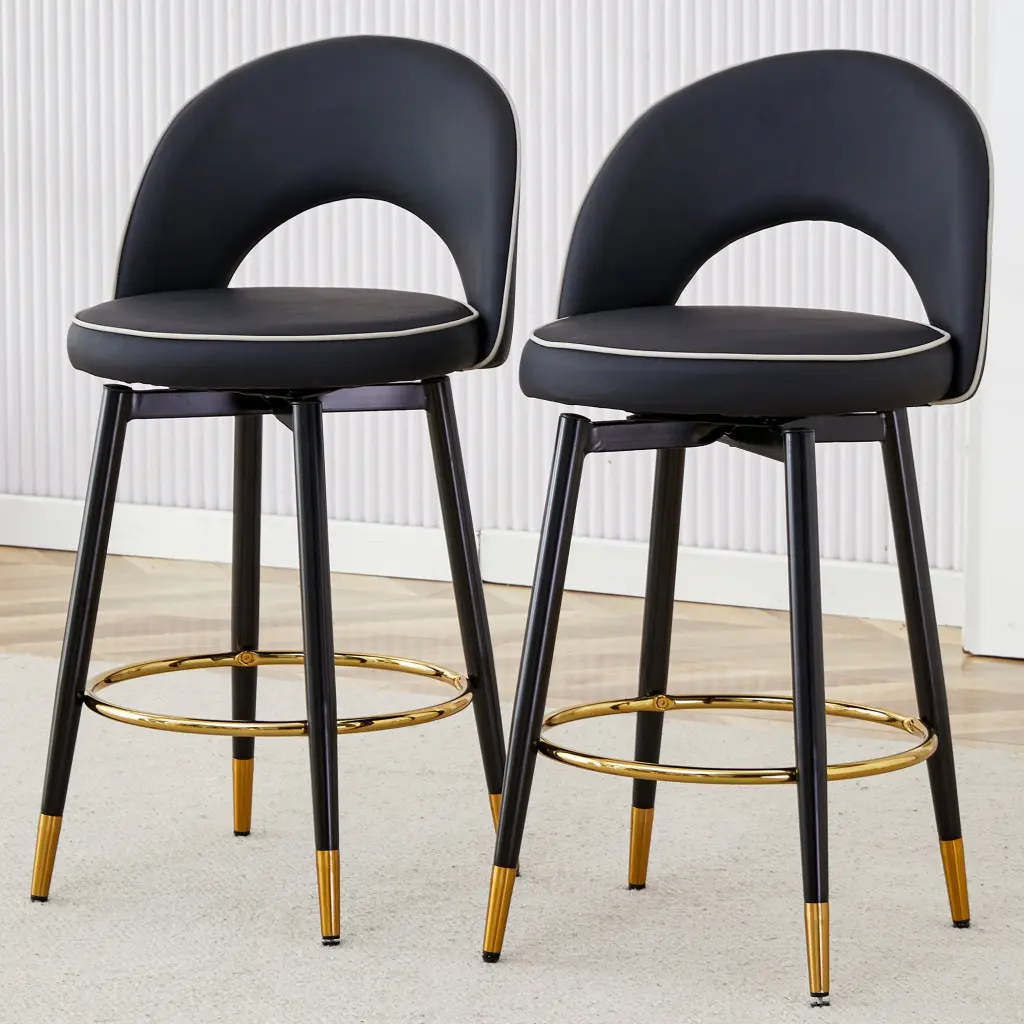 360 Rotatable Bar Chair Modern PU Cozy Upholstered Stool Kitchen droom w-1151