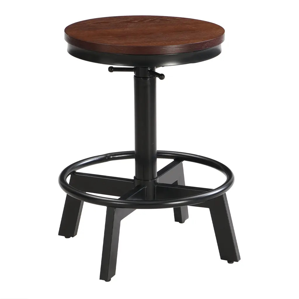 Vintage Bar Stools Set 2 Metal Adjustable Lift Stools rnb