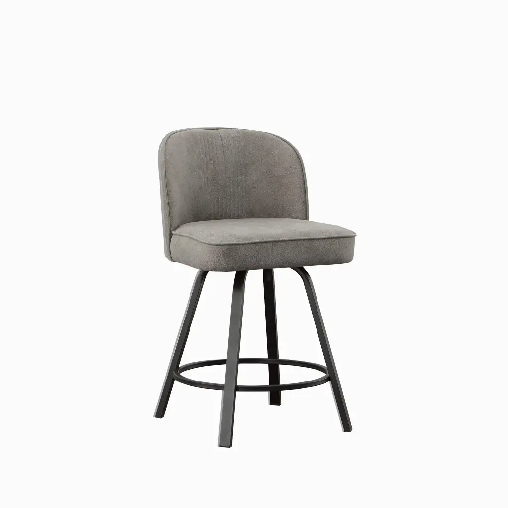Anaheim Swivel Counter Chair Dark Gray Dark Gray Wood steve silver furniture