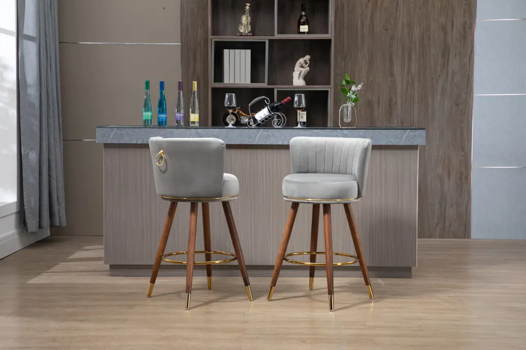 Coolmore Counter Height Bar Stools Set 2 Kitchen Solid w1539 coolmore
