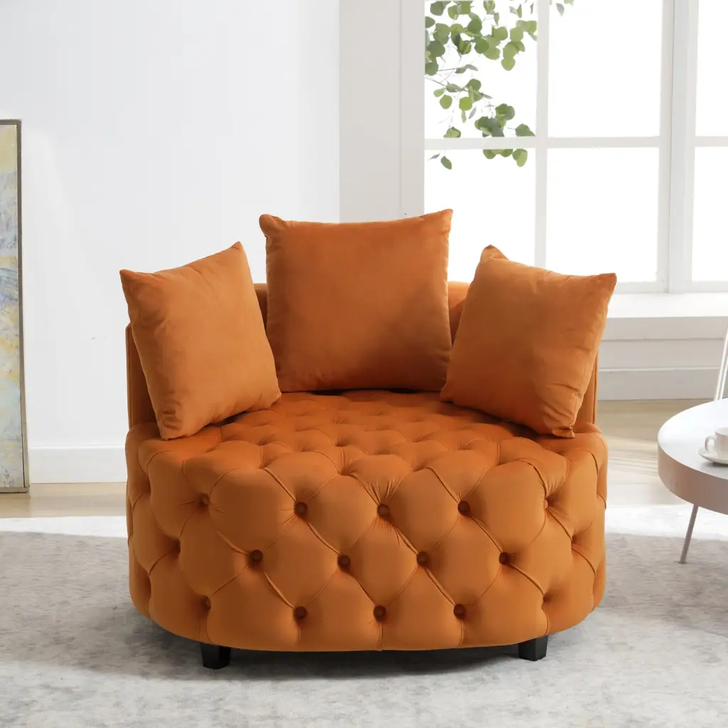 40.6 Inches Wide Timelessal Barrel Accent Chair Living Room a-a furniture
