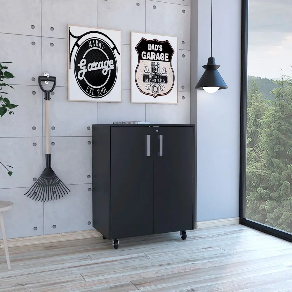 Black Wengue Rectangle Storage Cabinet Base - Particle Board Furniture furniture max