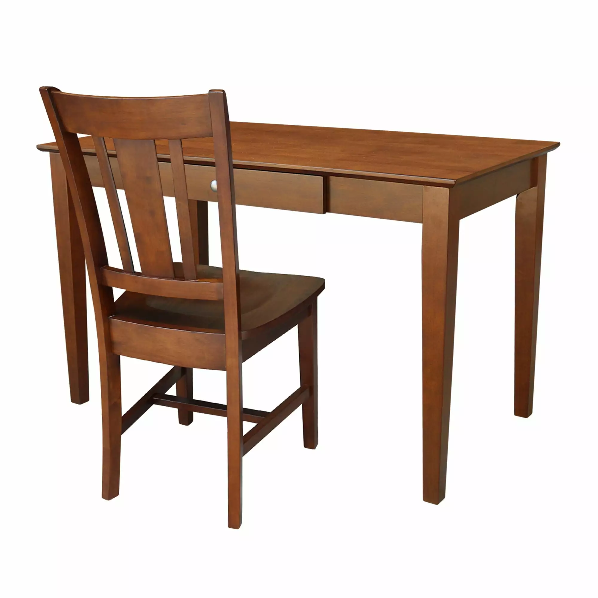 Desk Drawer - Basic Size And Chair - Simple Home Office Set International Concepts