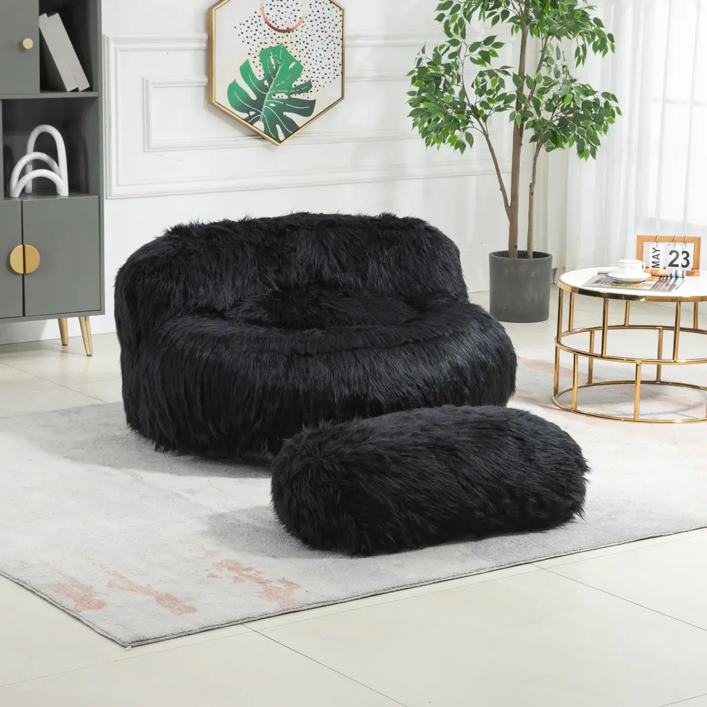 Coolmore Bean Bag Chair Floor Sofa Handle Accent Sofa Chair coolmore w-395