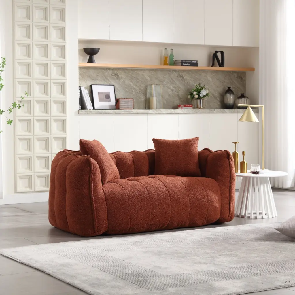 Soft Beanbag Chair High Resilience Foam Core Two People meigaosofa