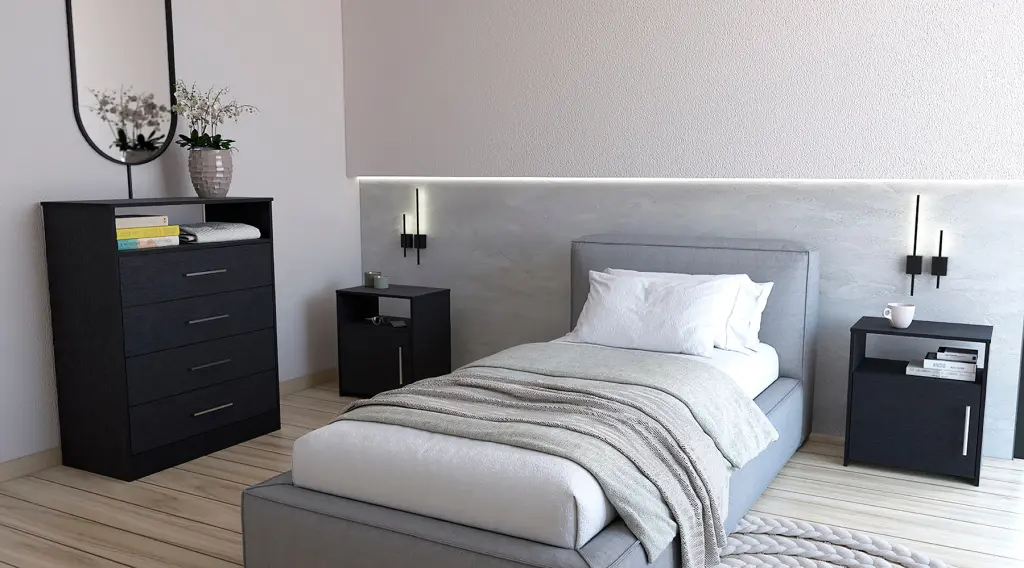3 Piece Bedroom Set Kairo Dresser Omaha Nightstand Bedroom Furniture Set depot e-shop