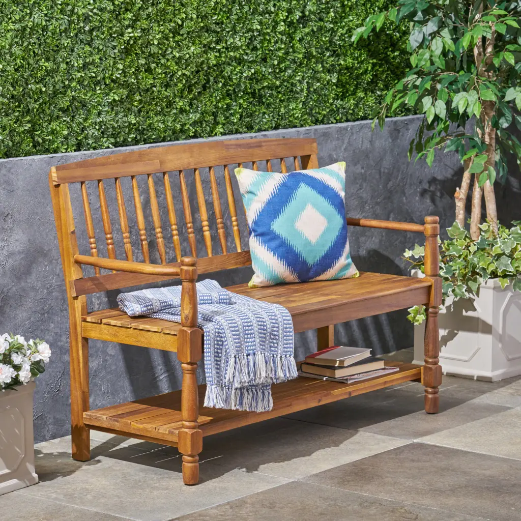 Imperial Bench Teak Fabric Outdoor Garden Furniture nh-comfortcove