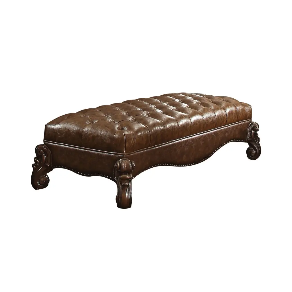 Polyurethane Wood Bench Antiqued Brown Brown Wood Outdoor Garden Seat royal hampton