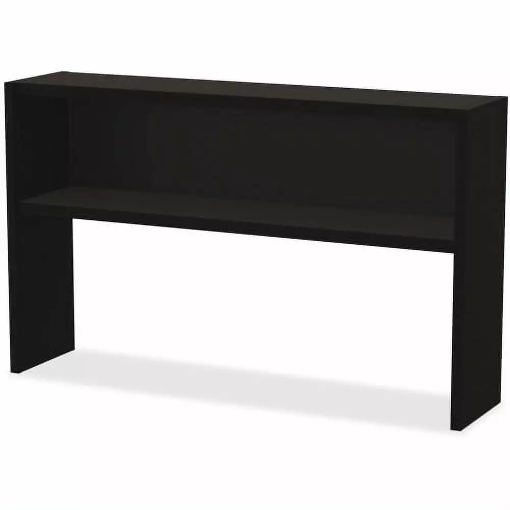 Lorell Modular Desk Series Black Stack-on Hutch 60 Steel Office Storage Cabinet