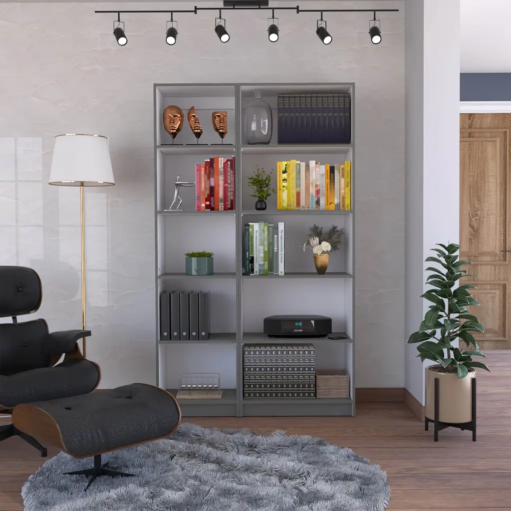 Kenyon 2 Piece Home Bookcase Set 42 Inch Wide 10 Shelves Living Room tuhome