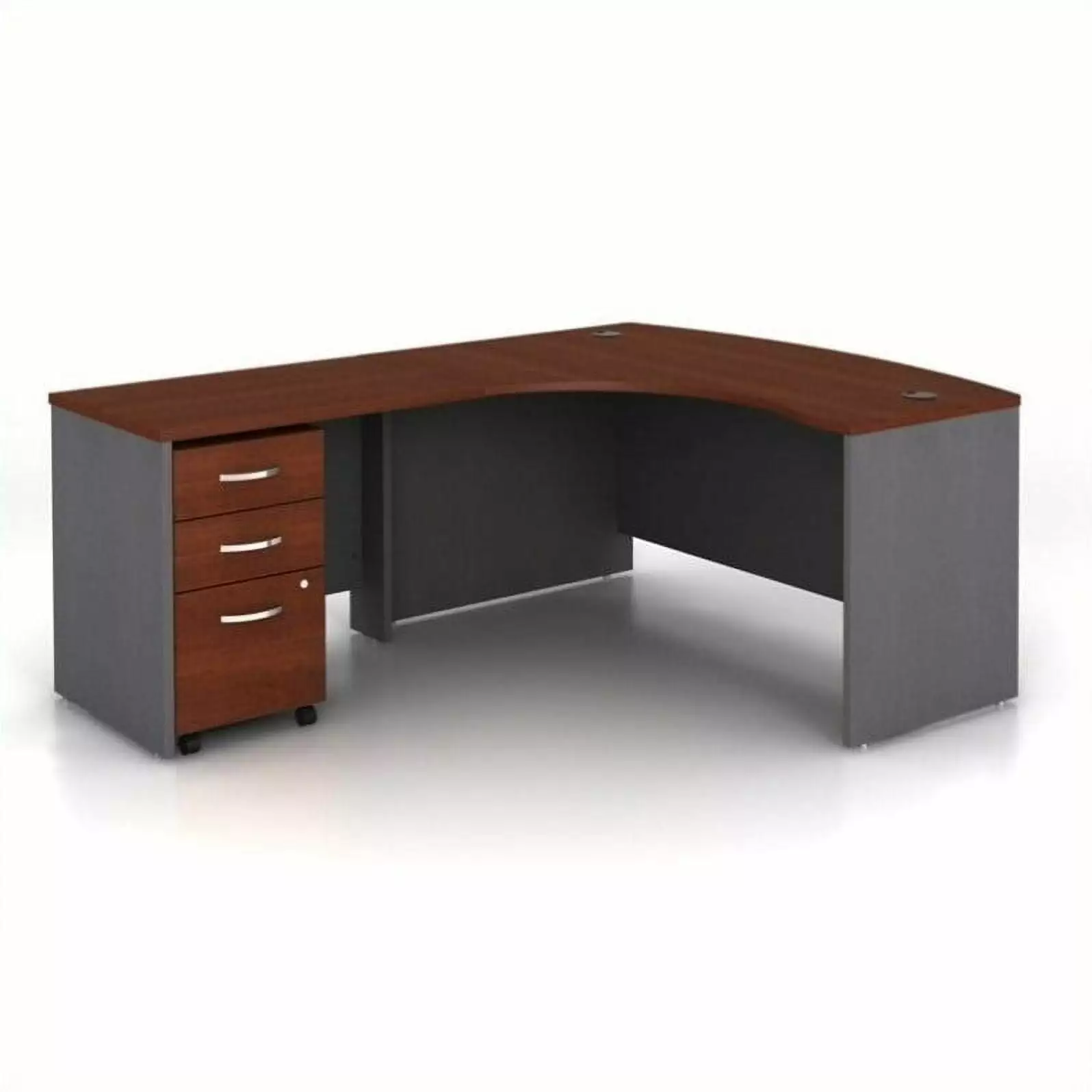 Bush Business Furniture Series C 3-Piece Left-Hand Computer Bow Desk