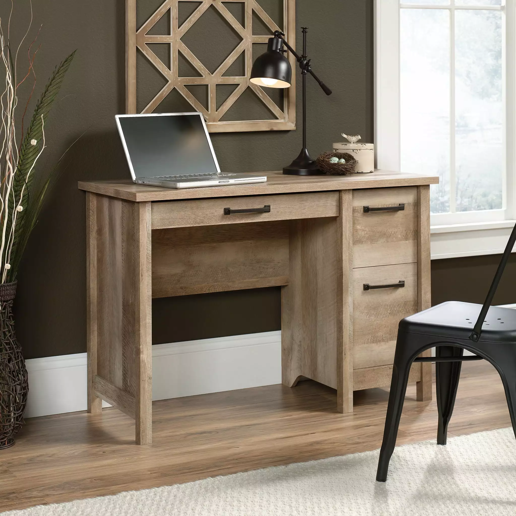 Sauder Cannery Bridge Desk Lintel Oak Finish Home Office Furniture