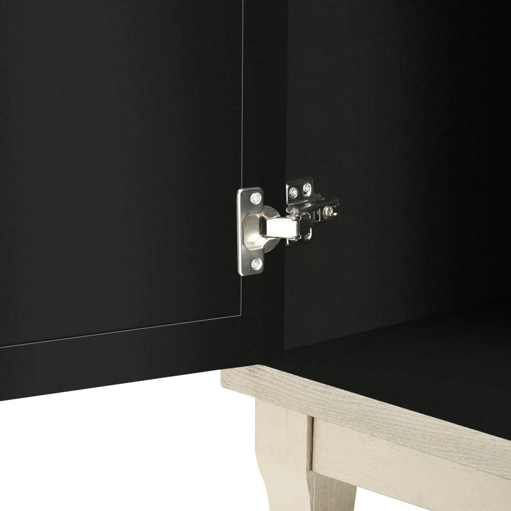 Sideboard Glass Doors, 3 Door Mirrored Buffet Cabinet Silver Finish trexm
