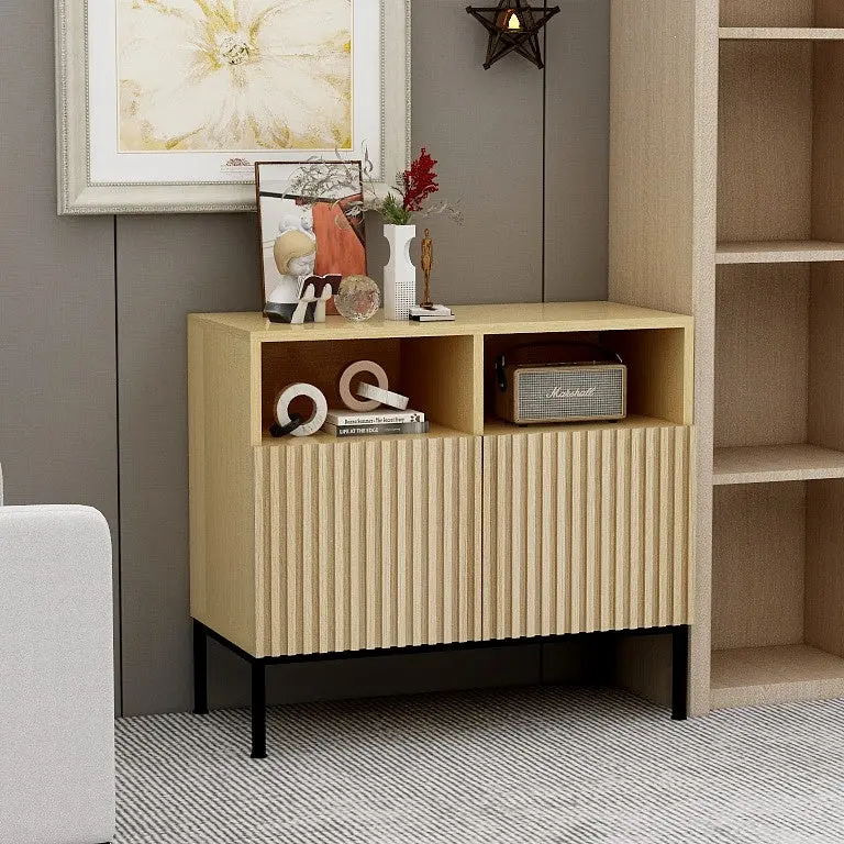 Coffee Bar Cabinet Corner Storage Cabinet Modern Buffet Sideboard Shelves rnb