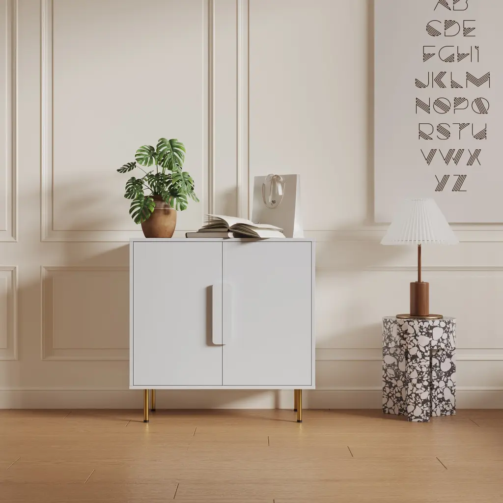 Modern Sideboard Buffet Cabinet Storage 2 Doors 1 Shelf Entryway Furniture shouguang simaite trade co.ltd
