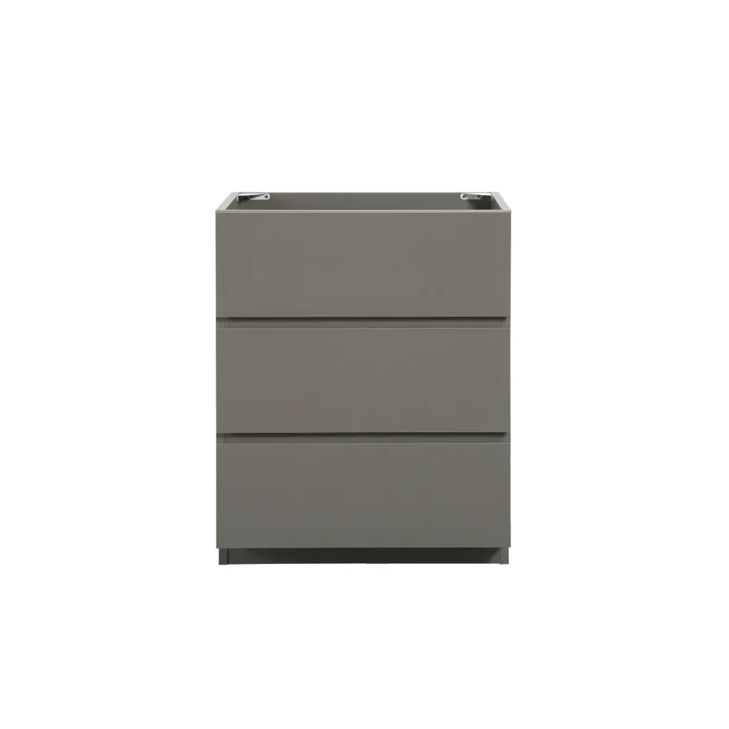 Alice 24F 102 Floor Cabinet Without Basin Gray Color Three Drawers Storage abay home
