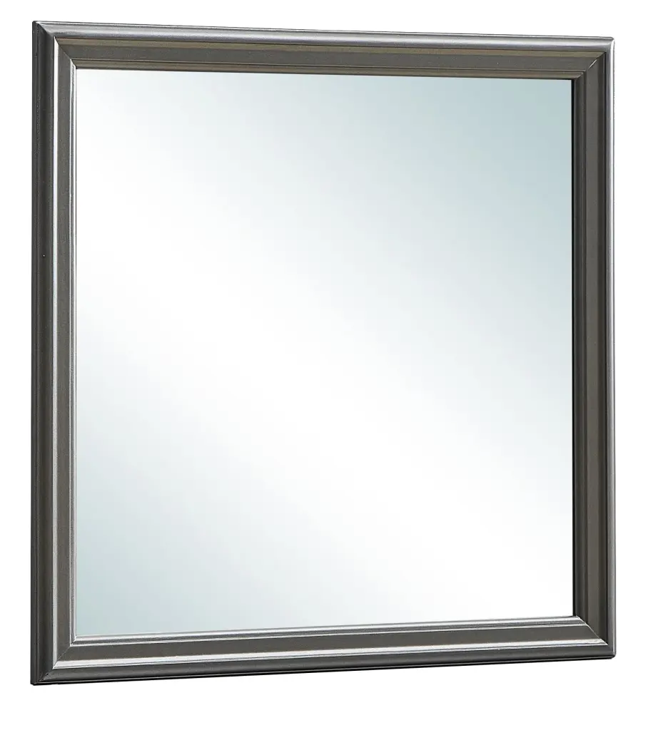 Lorana G6502 M Mirrormetalic Black Particle Board Cabinet glory furniture