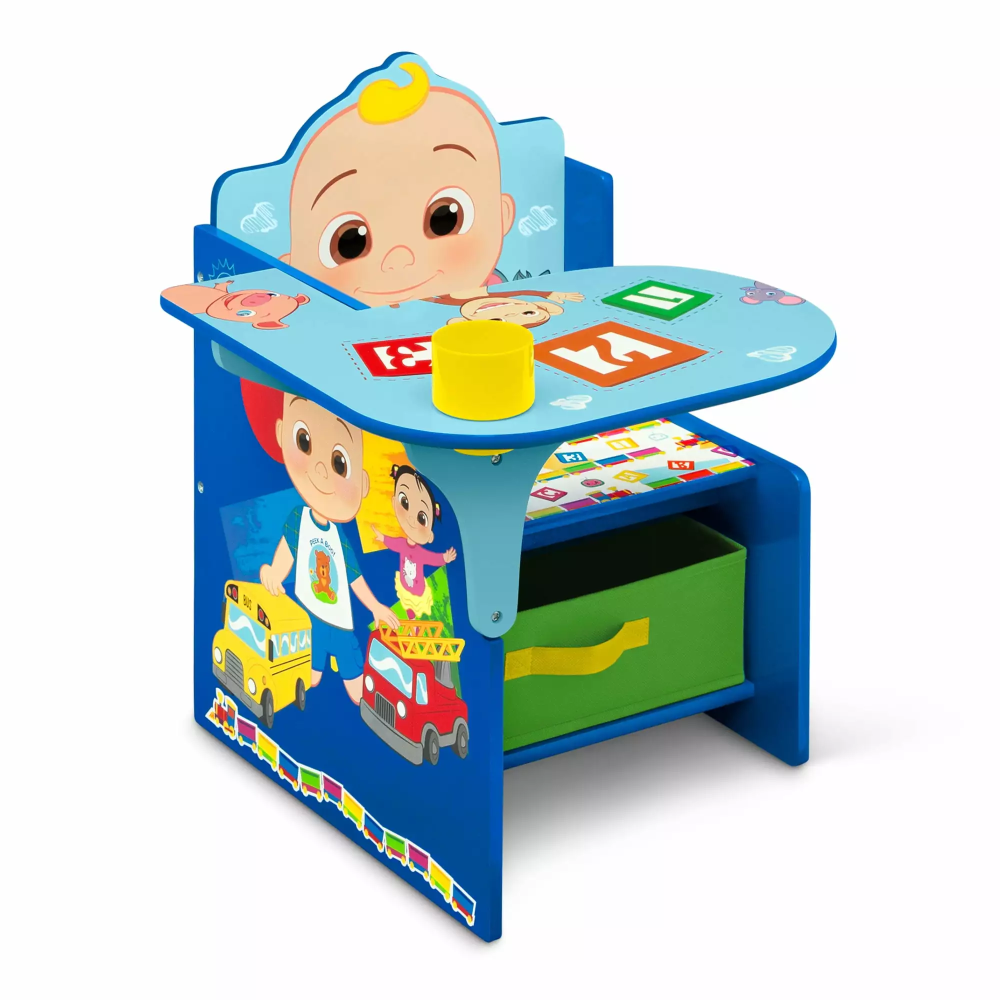CoComelon Chair Desk Storage Bin Delta Children Greenguard Gold Certified Kids Study Table
