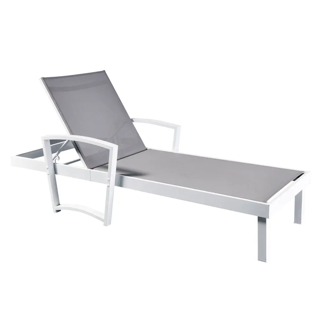 Outdoor Chaise Lounge Aluminum Pool Beach Lounge Chair All Weather Resistant romantic furniture