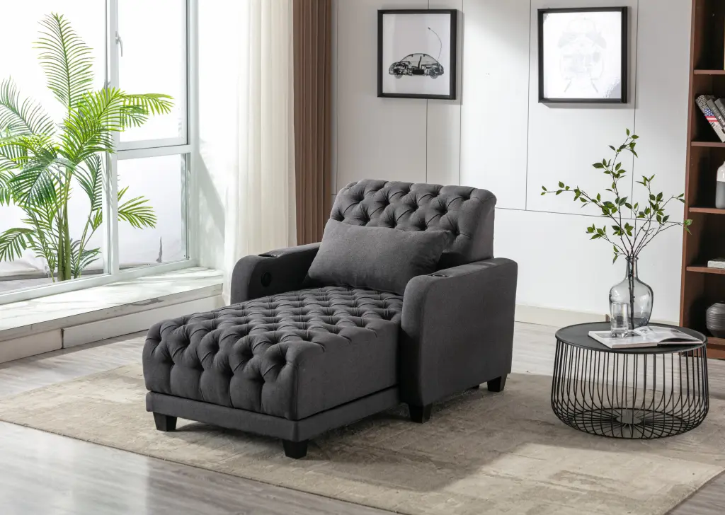 Coolmore Multifunctional Living Room Leisure Chaise Lounge Barry Tufted Design coolmore w-395