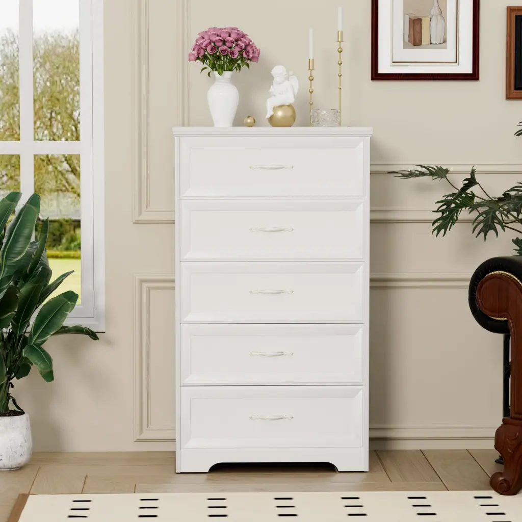 Modern 5 Tier Bedroom Chest Drawers Dresser Clothes Storage cz store