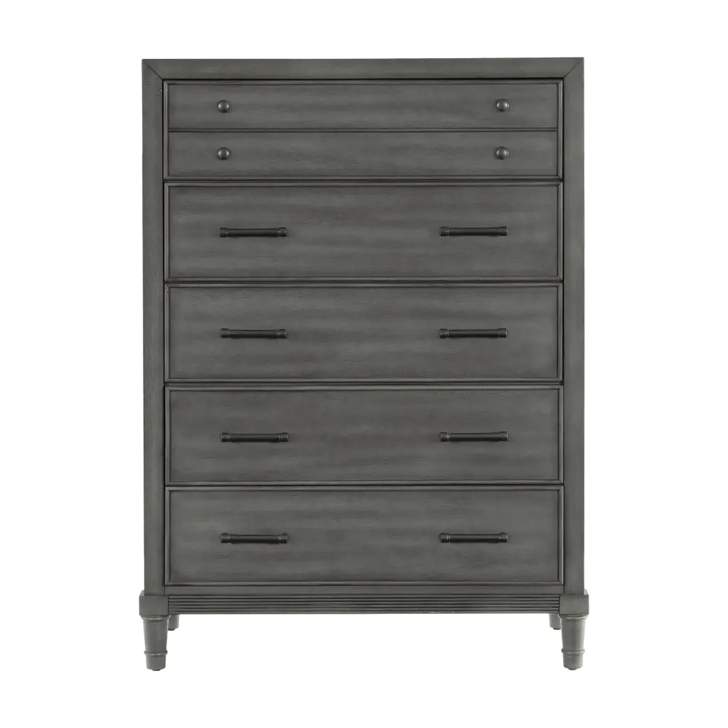 Modern Transitional Style Bedroom Furniture 1Pc Chest 5 Drawers Gray kanepe