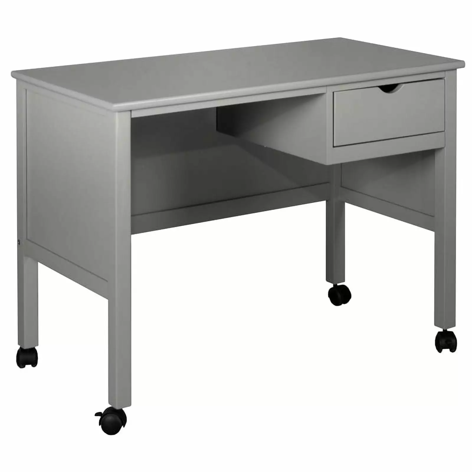 Rosebery Kids Contemporary Gray 1 Drawer Desk Childrens Study Table Compact Design