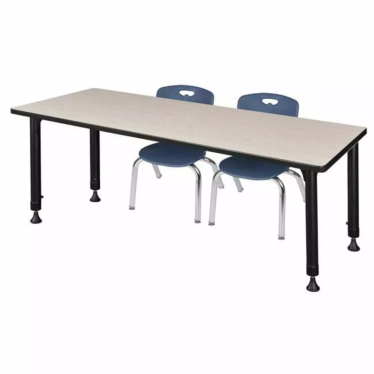 Regency Kee 66 x 30 Inch Adjustable Classroom Table 2 Andy Stack Chairs